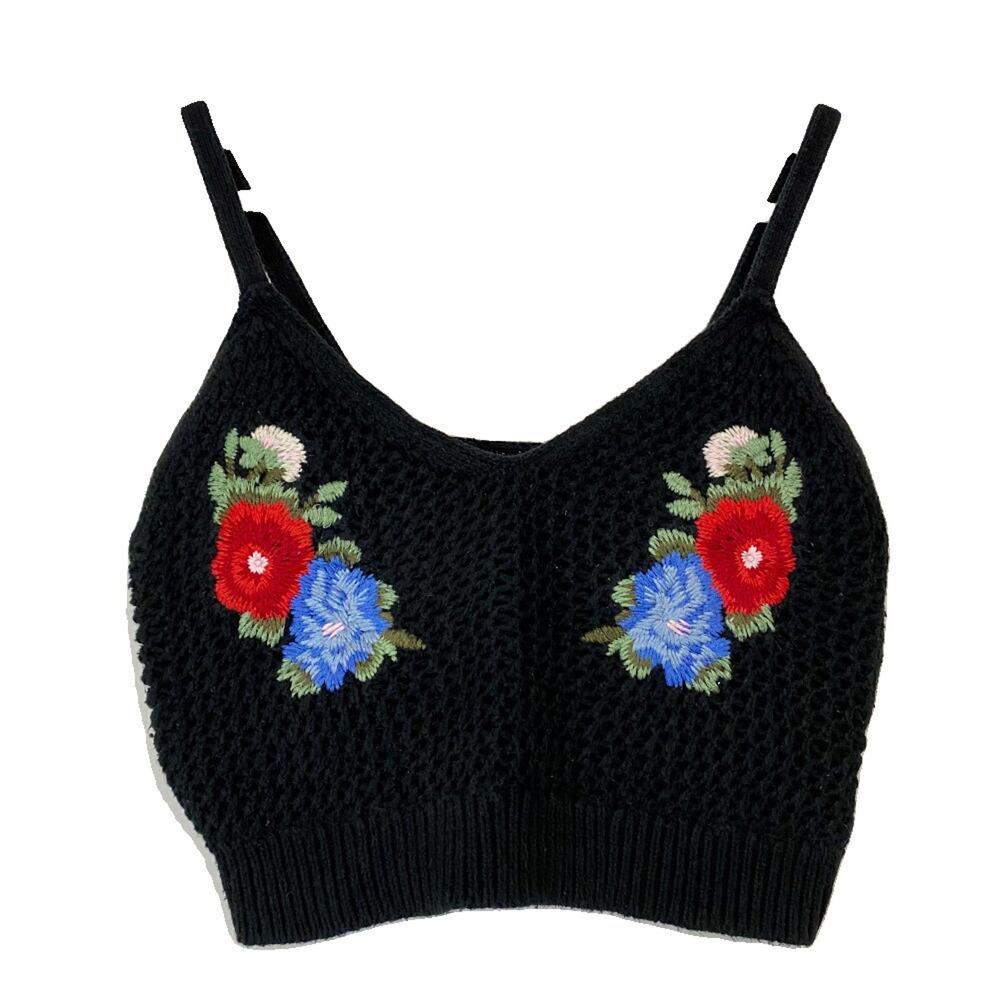 American Eagle Outfitters Women’s Crochet Embroidered Tank Top Crop Size XS EUC